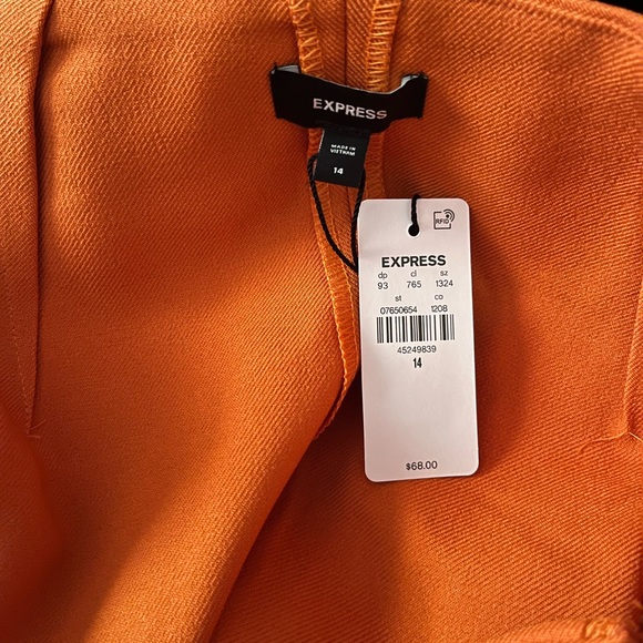 Orange Express Low Rise Twill Belted Mini Skort - Picture 2 of 3